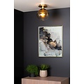 Warme Retro-Deckenlampe in mattem Gold/Messing E27