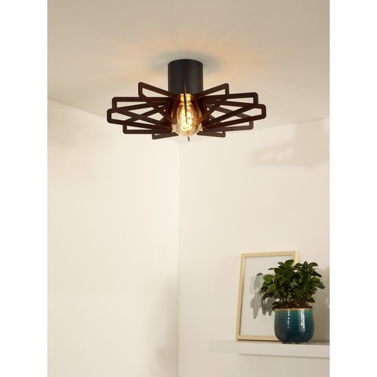 Scandinavian and modern black ceiling lamp 45 cm E27