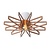 White Scandinavian and modern ceiling lamp 45 cm E27