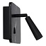 Sleek, simple black bedside lamp LED 4W 3000K USB