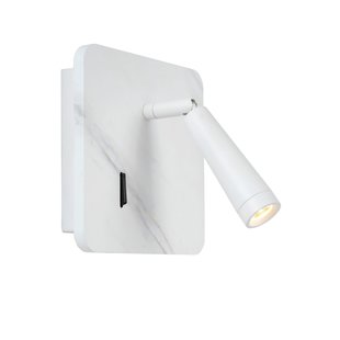 Sleek, simple white bedside lamp LED 4W 3000K USB