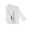 Sleek, simple white bedside lamp LED 4W 3000K USB