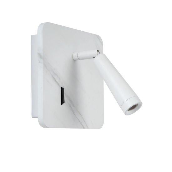 Lampe de chevet blanche élégante et simple LED 4W 3000K USB