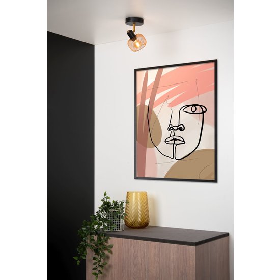 Wandspot drehbar und Retro-Look matt gold/messing E14
