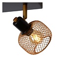 Rotatable and retro look matte gold / brass ceiling spot 2xE14