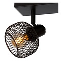 Spot plafond noir rotatif look rétro 2xE14