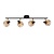 Spot de plafond orientable rétro look or mat/laiton 4xE14