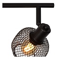Rotatable black retro look ceiling spot 4xE14