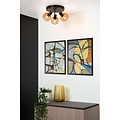 Rotatable and retro look matte gold / brass ceiling spot 3xE14