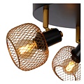 Rotatable and retro look matte gold / brass ceiling spot 3xE14