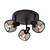 Rotatable and retro look black ceiling spot 3xE14