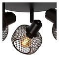 Rotatable and retro look black ceiling spot 3xE14