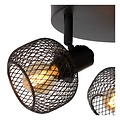 Rotatable and retro look black ceiling spot 3xE14