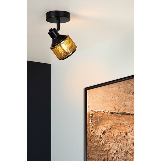 Functioneel, knap en originele plafondspot E14 zwart
