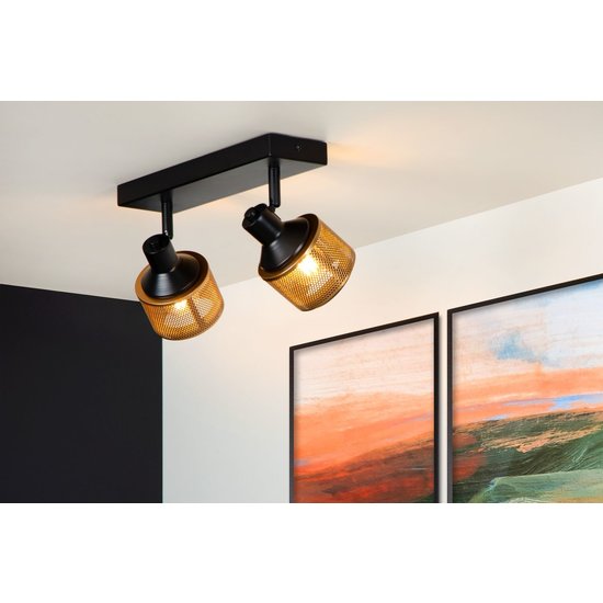 Originele en functioneel knap zwarte plafondspot E14