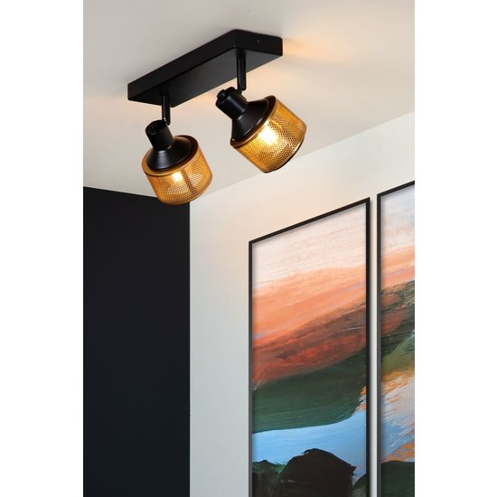 Originele en functioneel knap zwarte plafondspot E14