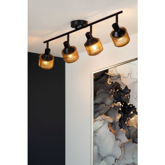 Functioneel, knap zwarte originele plafondspot E14