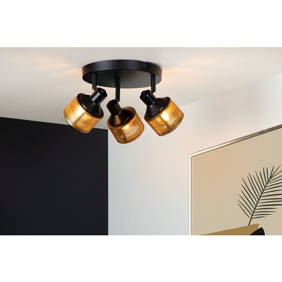 Original beautiful black and functional ceiling spotlight 42 cm E14