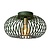 Stimmungsvolle und vintage grüne Deckenlampe 40 cm Ø E27