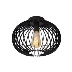 Black metal cage ceiling lamp 32 cm E27