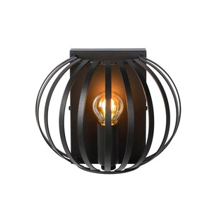 Sfeervol en vintage zwarte wandlamp E14