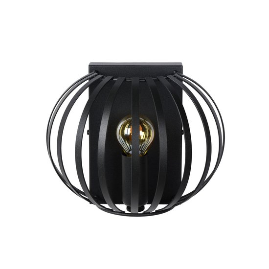 Sfeervol en vintage zwarte wandlamp E14