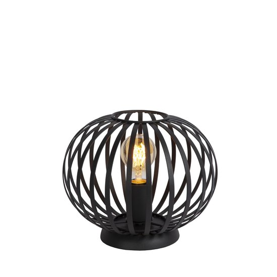 Atmospheric and vintage black table lamp 25.5 cm Ø E27