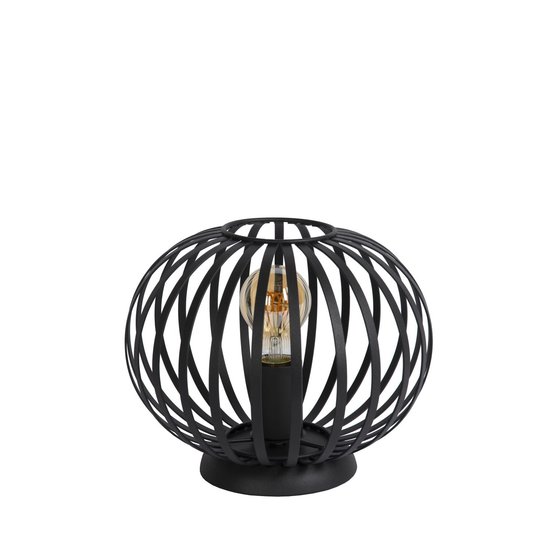 Atmospheric and vintage black table lamp 25.5 cm Ø E27