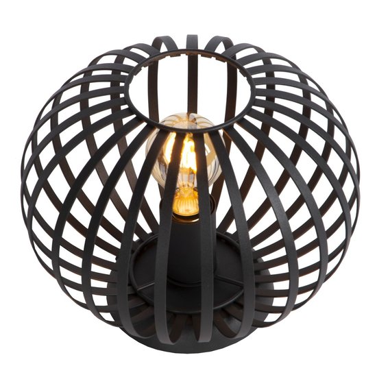 Atmospheric and vintage black table lamp 25.5 cm Ø E27