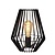Contemporary black rural table lamp 22 cm E27