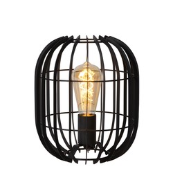 Lampe à poser contemporaine et champêtre noire 22 cm E27