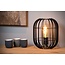 Black contemporary and rural table lamp 22 cm E27