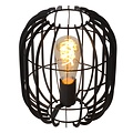 Black contemporary and rural table lamp 22 cm E27