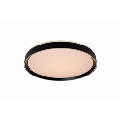 Black ceiling lamp elegant, modern and atmospheric 30 cm LED DIM 18W 2700K 3 StepDim