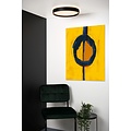 Zwarte plafondlamp elegant, modern en sfeervol 30 cm LED DIM 18W 2700K 3 StepDim