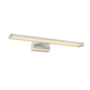 Rectangular contemporary wall lamp LED 8W 3000K IP44 matt chrome