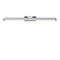 Rectangular contemporary wall lamp LED 8W 3000K IP44 matt chrome