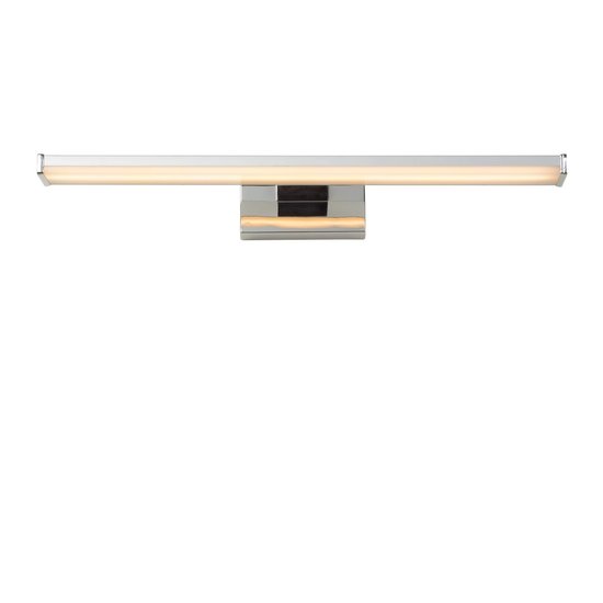 Rectangular contemporary wall lamp LED 8W 3000K IP44 matt chrome