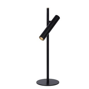 Lampe à poser moderne cylindrique noire 6W 13 cm DIM 3000K