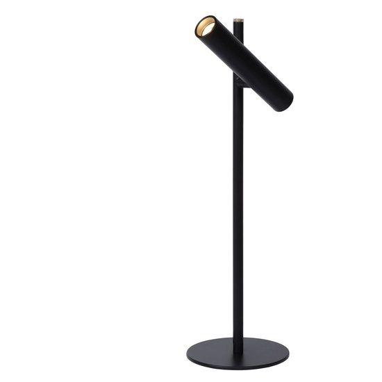 Lampe à poser moderne cylindrique noire 6W 13 cm DIM 3000K