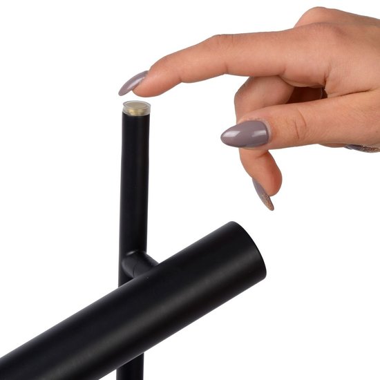 Sobremesa cilíndrico moderno negro 6W 13 cm DIM 3000K