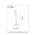 Modern cylindrical black 6W table lamp 13 cm DIM 3000K