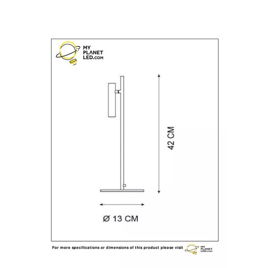 Modern cylindrical black 6W table lamp 13 cm DIM 3000K