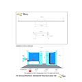 Rectangular contemporary wall lamp LED 8W 3000K IP44 matt chrome