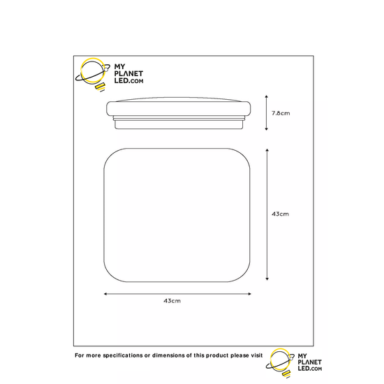 Scheibenförmige schöne Opal-Deckenlampe 43 cm 42W 3000K