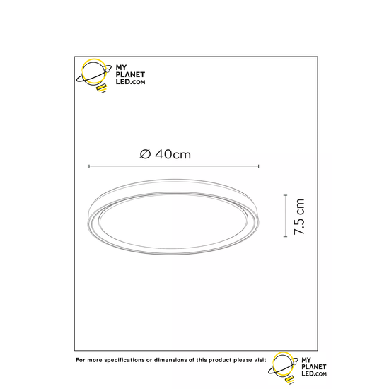 Elegant, atmospheric and modern white ceiling lamp 40 cm LED DIM 24W 2700K 3 StepDim