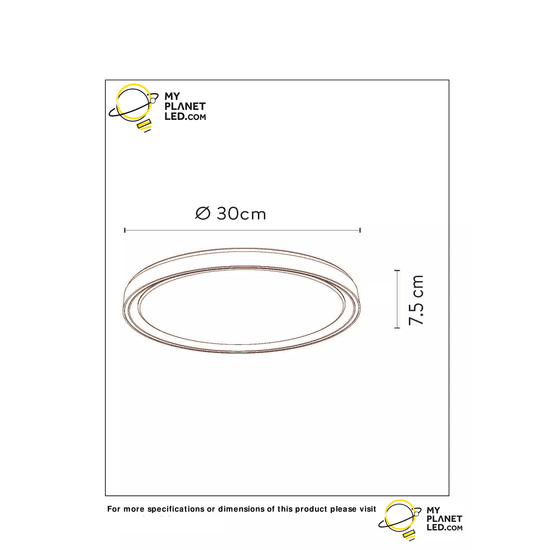 Plafón moderno elegante y atractivo blanco 30 cm LED DIM 18W 2700K 3 StepDim