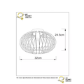 Black metal cage ceiling lamp 32 cm E27