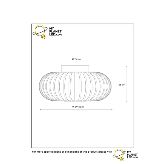 Sfeervol en vintage grijze plafondlamp 40 cm Ø E27