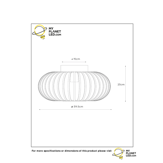 Plafonnier blanc atmosphérique et vintage 40 cm Ø E27